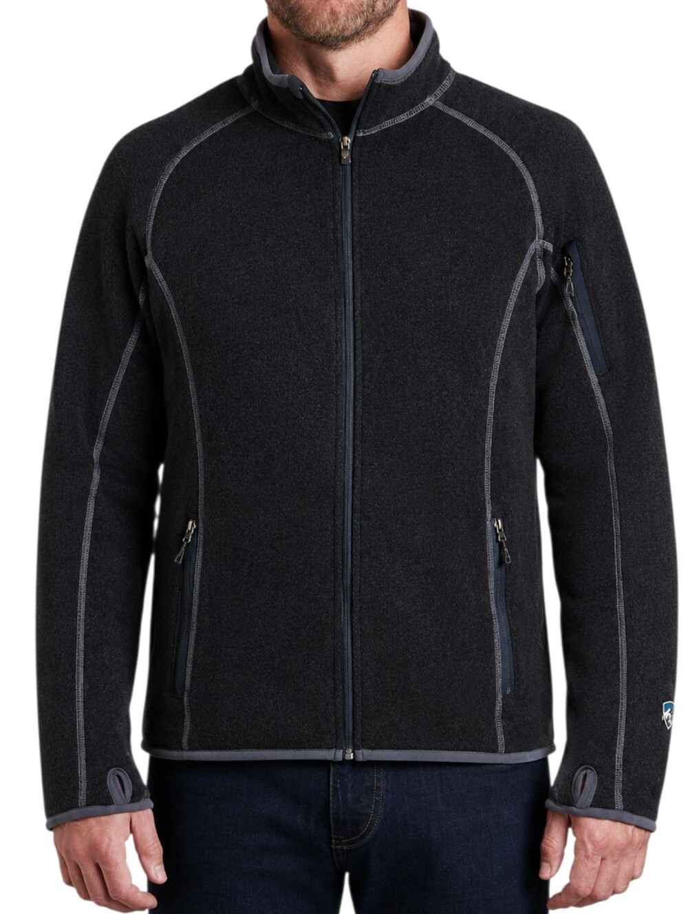 Kuhl Alfpaca Fleece Full Zip Jacket Men Large Grey